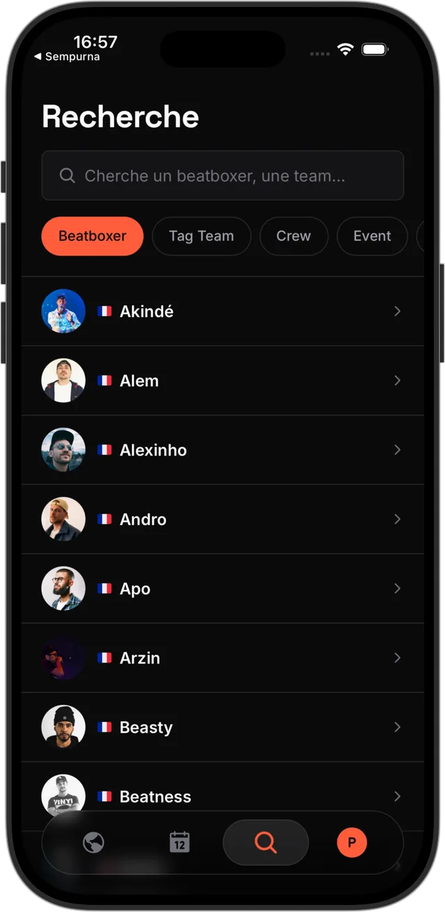 Recherche — Blazes, crews, events